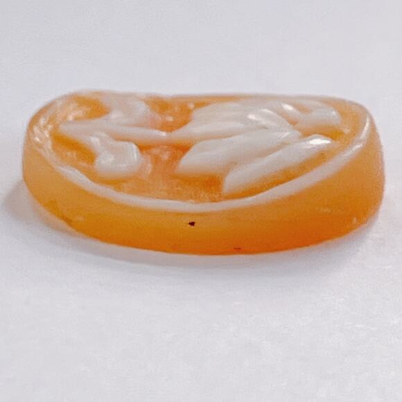 VTG Mid Century Shell Cameo Cabochon Hand Carved Floral Jewelry Making Component - Picture 5 of 9